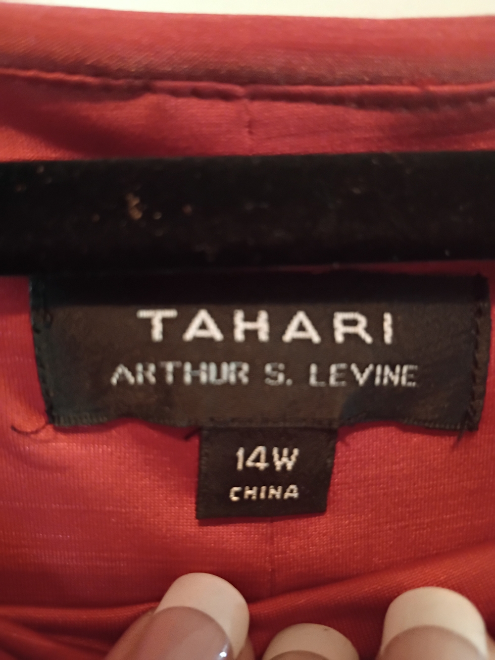 Tahari Women's Tiered Midi Dress in Deep Red - Picture 6 of 7